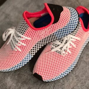 Adidas Deerupt Sz 13 Red/Blue